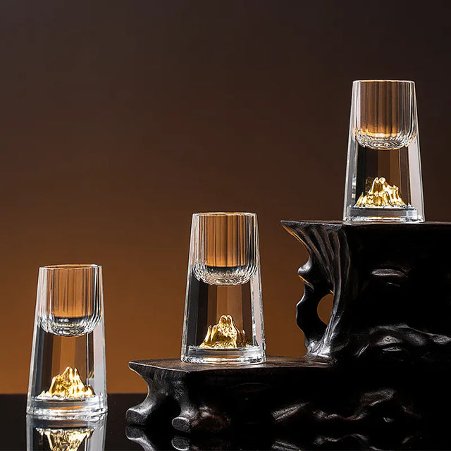 Auréa Crystal Glass – Handcrafted Luxury with Gold Accents
