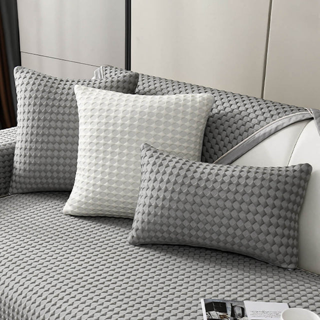 Luxury Solid Color Ice Silk Anti-Scratch Couch Cover