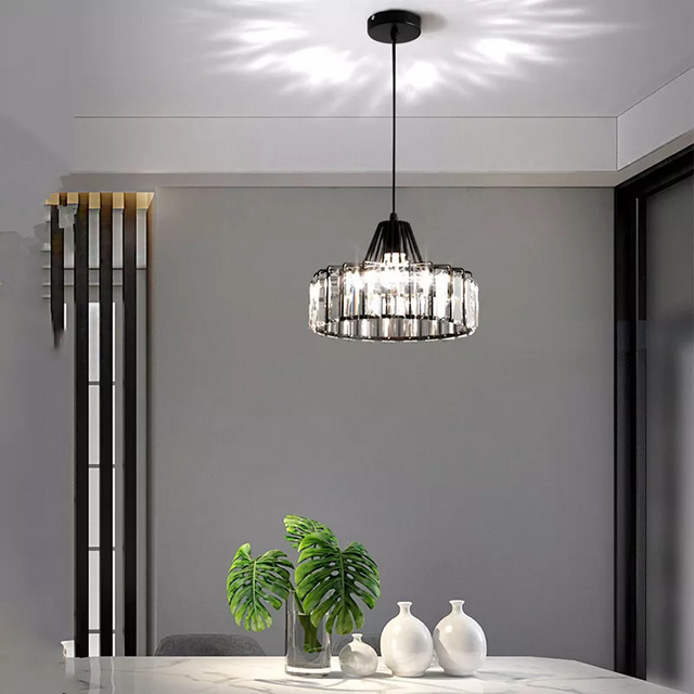 Modern Black Crystal Pendant Light 7