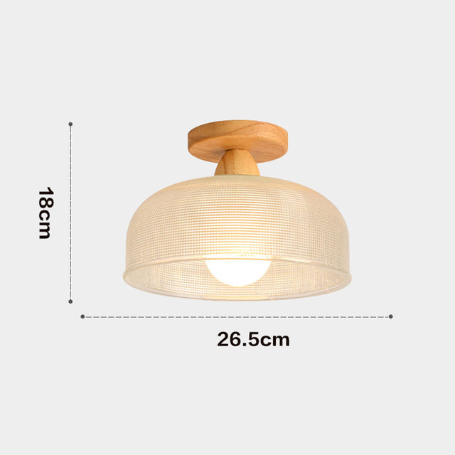 Modern Solid Wood Glass Ceiling Lamp 8