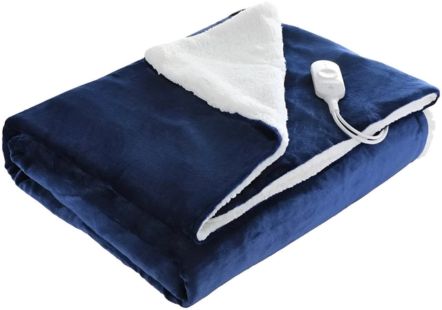 Flannel Electric Heating Blanket Full Body Warmer Timer 180 x 130