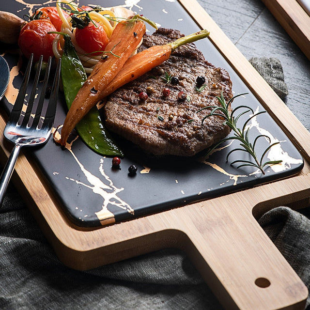 ScandiSlate Ceramic Serving Board – Luxury Platter for Dining