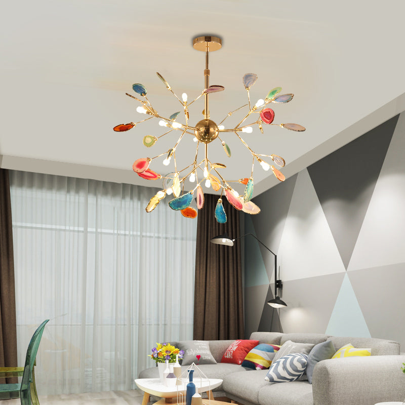Nordic Creative Light Luxury Agate Stone Chandelier 3