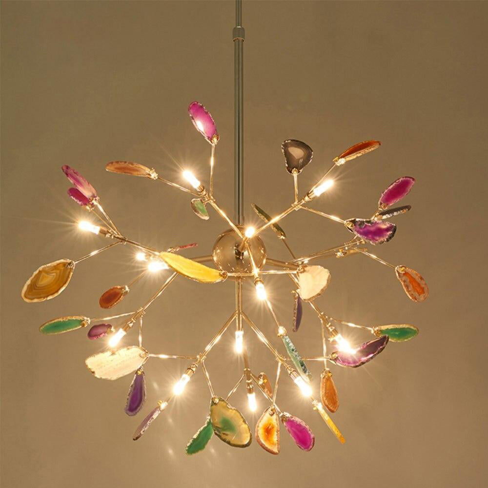 Nordic Creative Light Luxury Agate Stone Chandelier 5