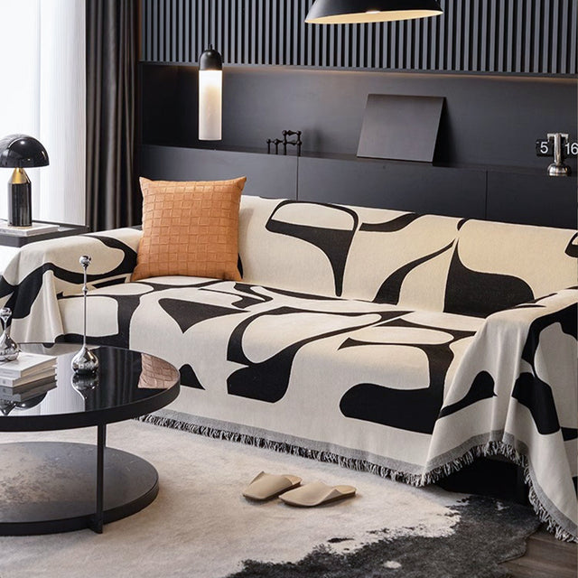 Monochrome Chic Sofa Cover - Modern, Stylish & Durable Sofa Protection