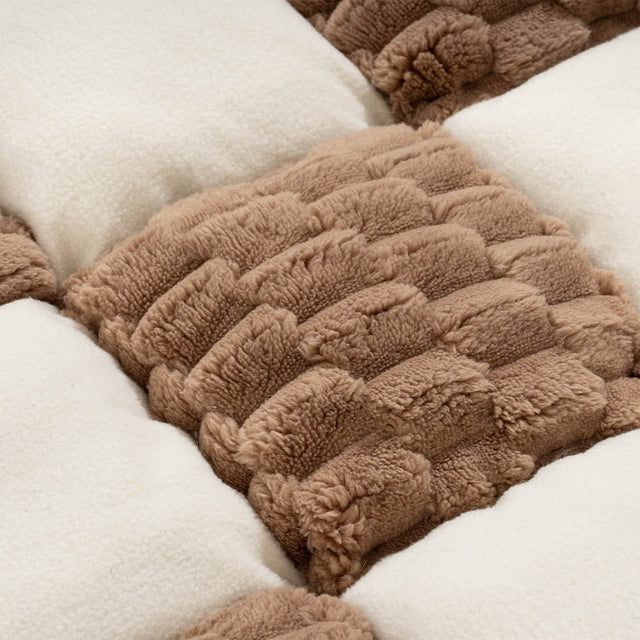 Plaid Cozy Sofa Protector Dog Mat Soft Fleece Anti Slip