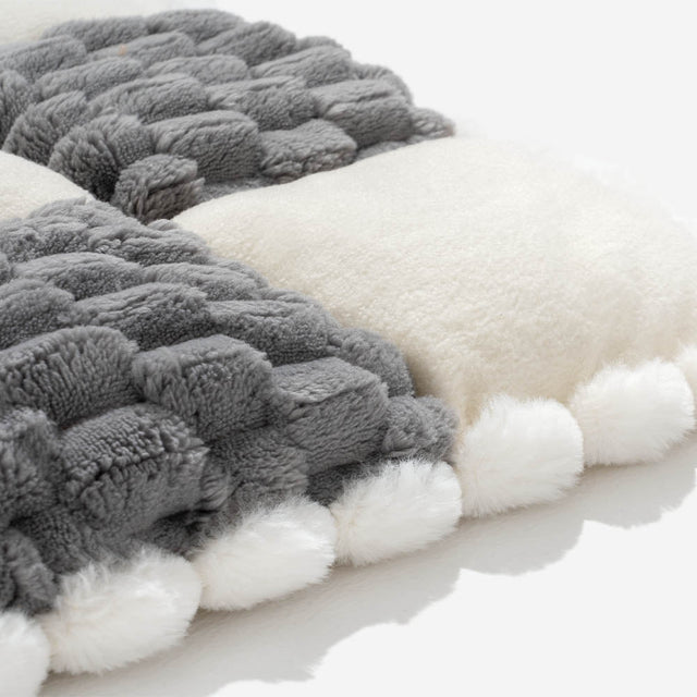 Plaid Cozy Sofa Protector Dog Mat Soft Fleece Anti Slip