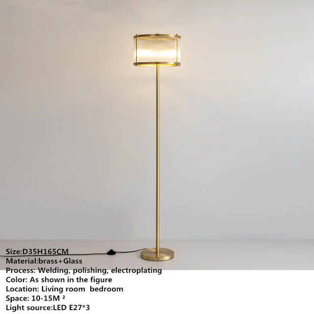 Oliver's Radiant Industrial Floor Lamp - Timeless Elegance E27