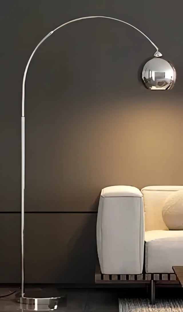 Milo - Modern Adjustable Curved Floor Lamp with Shade