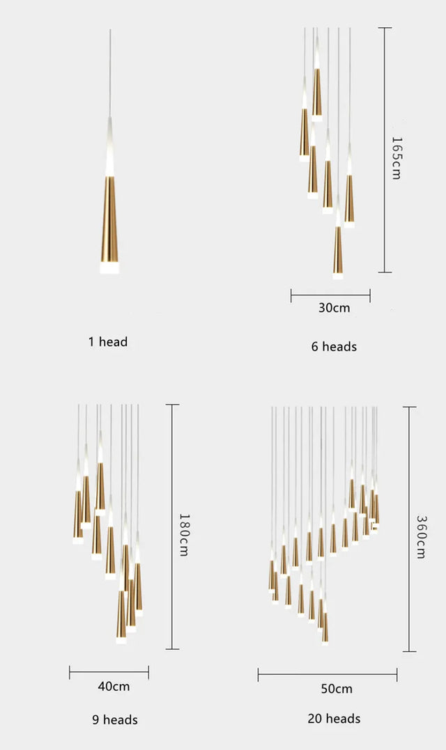 Midnight Noir Chandelier – Sophisticated LED Pendant Light for Living Rooms, Offices & Restaurants