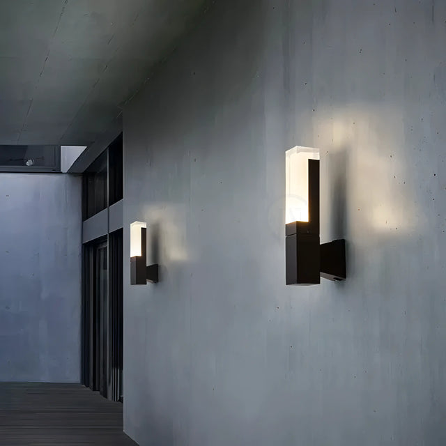 Spivey - Modern Black LED Motion Sensor Outdoor Light