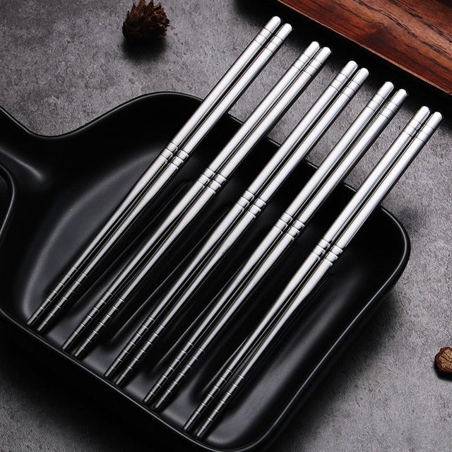 Silvéra Chopstick Set – Luxury Stainless Steel Dining Utensils