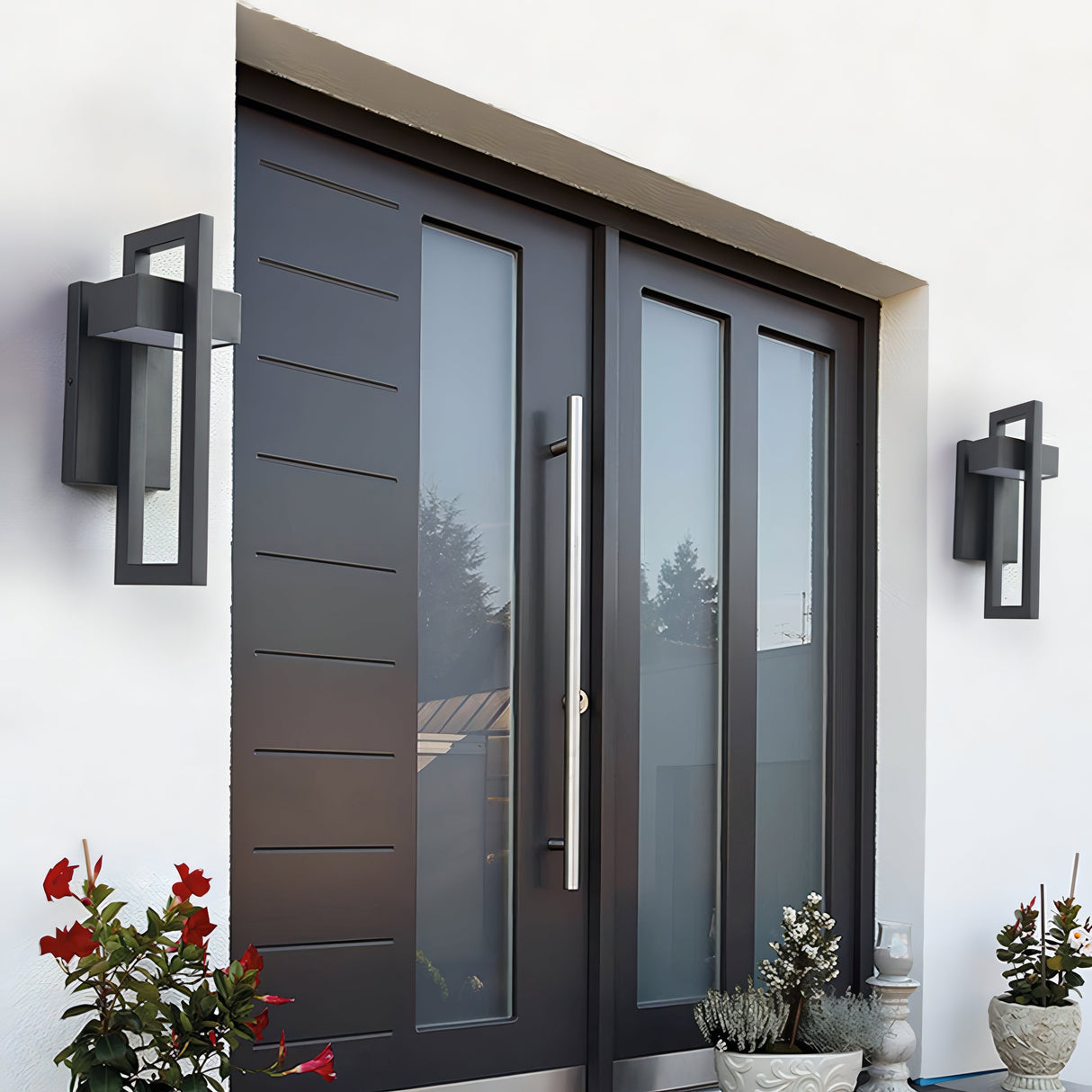 Marshall - Modern Black Outdoor Wall Light with Stainless Steel