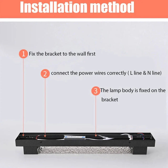 Waldron - Modern Stainless Steel LED Wall Light with Glass