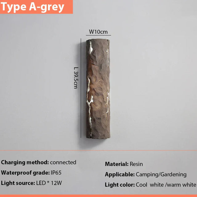 Perales Wood Tree Style Resin Waterproof Wall Light