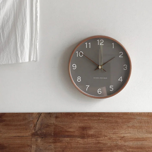 Luxury Wall Clock in Wood and Glass with Minimalist Design