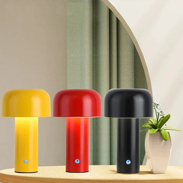 Mushroom LED Rechargeable Table Lamp with Touch Control