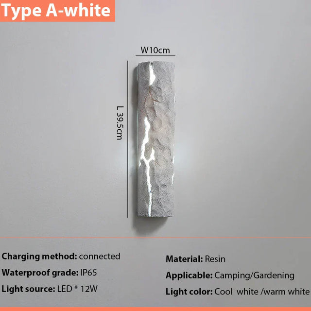 Perales Wood Tree Style Resin Waterproof Wall Light