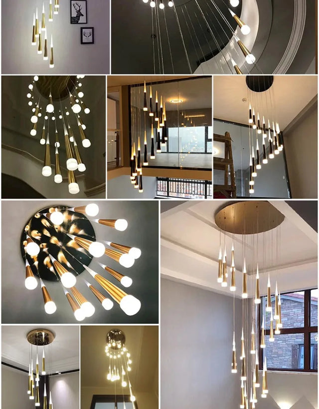 Midnight Noir Chandelier – Sophisticated LED Pendant Light for Living Rooms, Offices & Restaurants