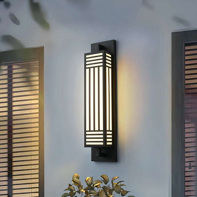 Dubois - Outdoor Black Caged Modern Wall Light IP65 Stainless Steel