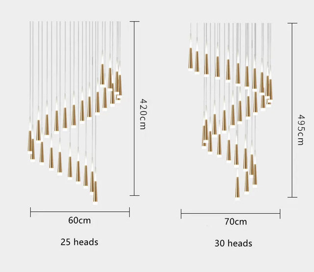 Midnight Noir Chandelier – Sophisticated LED Pendant Light for Living Rooms, Offices & Restaurants