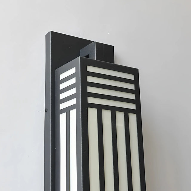 Dubois - Outdoor Black Caged Modern Wall Light IP65 Stainless Steel