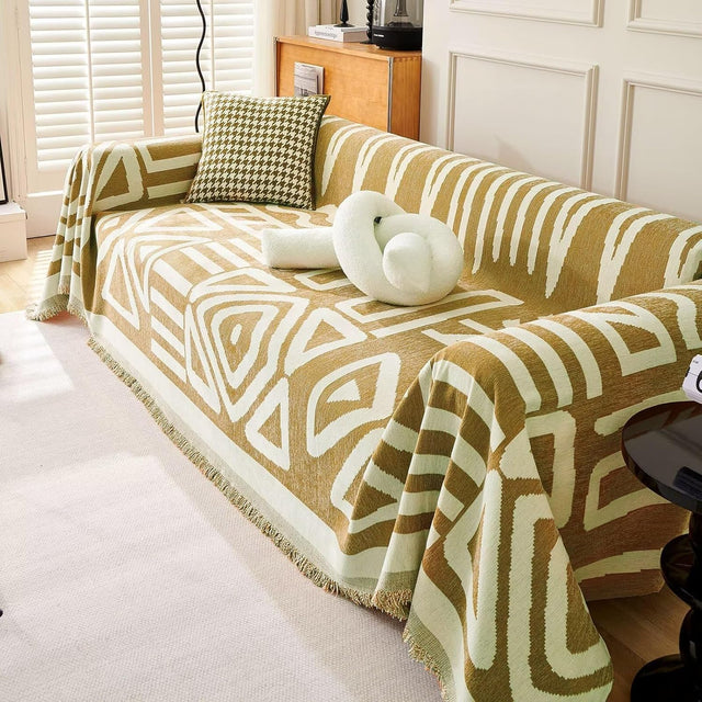 Geometric Boho Style Sofa Cover - Modern, Stylish & Durable Sofa Protection