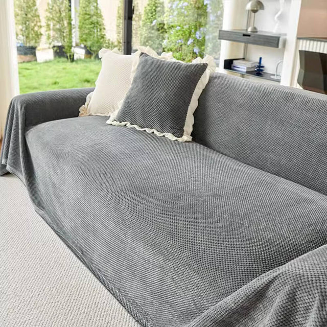 Soft Corduroy Warm Waffle Weave Couch Cover for Comfort