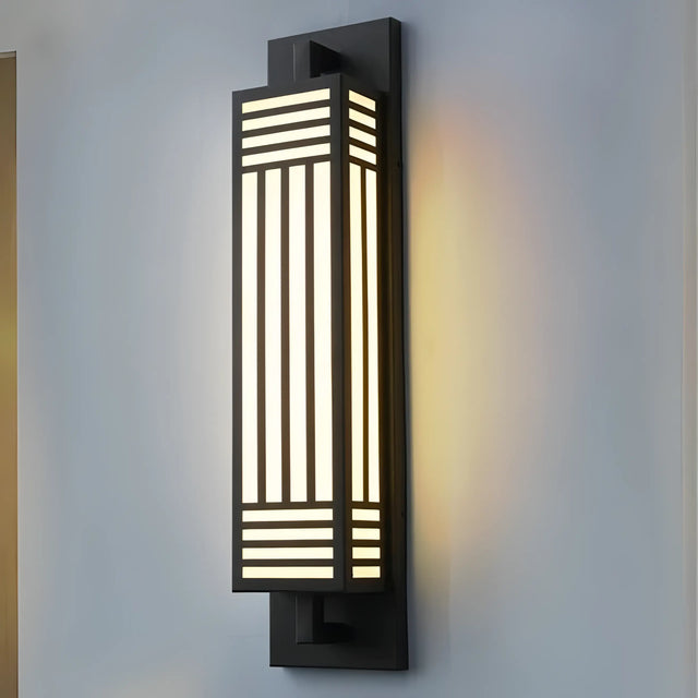 Dubois - Outdoor Black Caged Modern Wall Light IP65 Stainless Steel