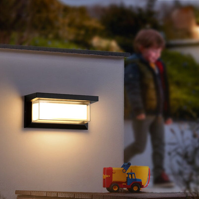 Guifi - Waterproof LED Outdoor Black Wall Light Modern Design