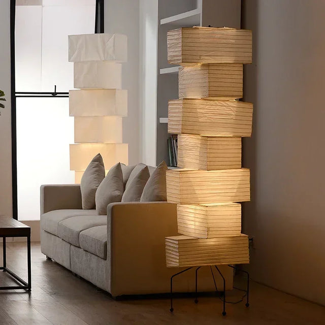Japanese-Inspired LED Floor Lamp – Elegant, Minimalist Design