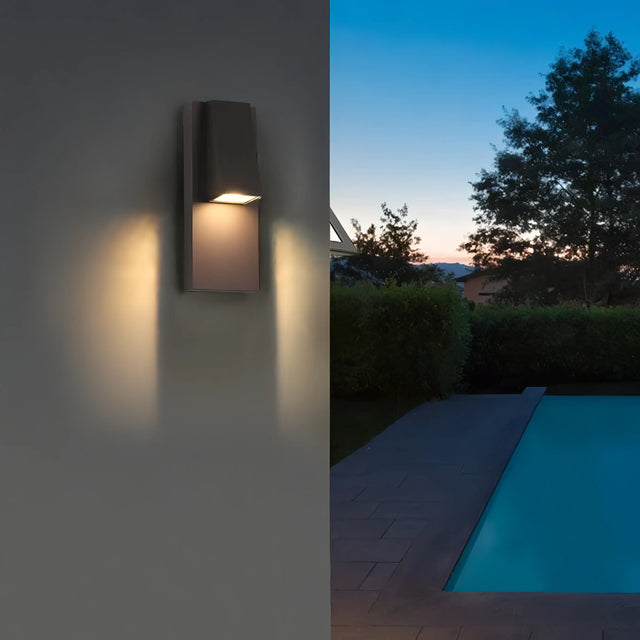 Wallis - Black Modern Outdoor Downlight Wall Light IP65