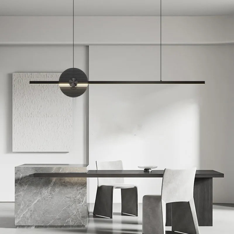 Disc LED Chandelier – Copper Modern Ceiling Light for Energy-Efficient Illumination