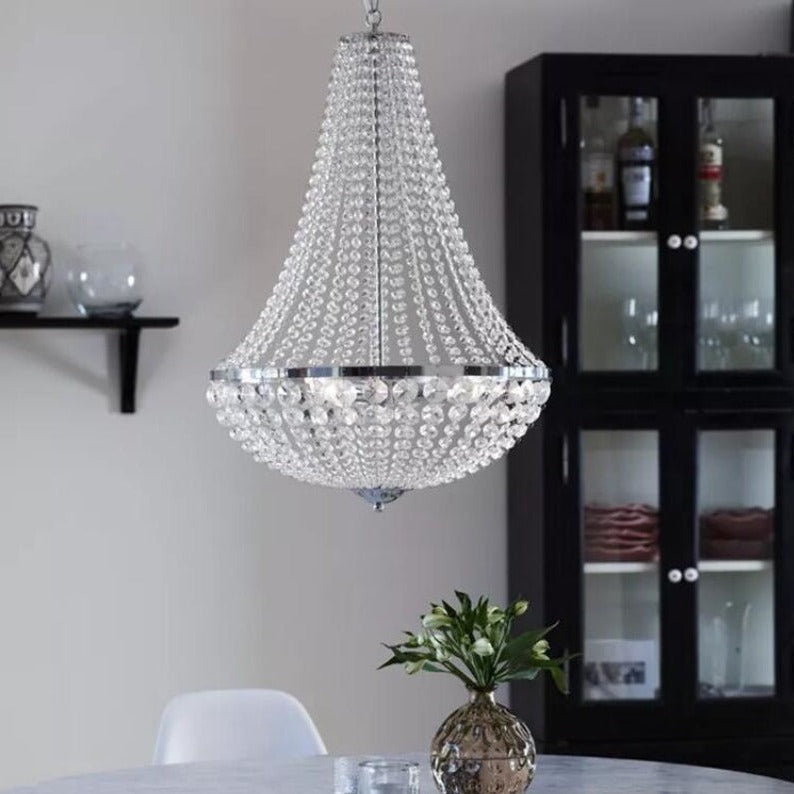 Classico Crystal Chandelier – Timeless Elegant Ceiling Light for Living & Dining Room