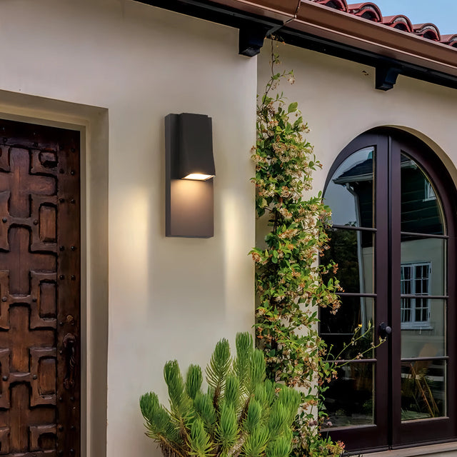 Wallis - Black Modern Outdoor Downlight Wall Light IP65