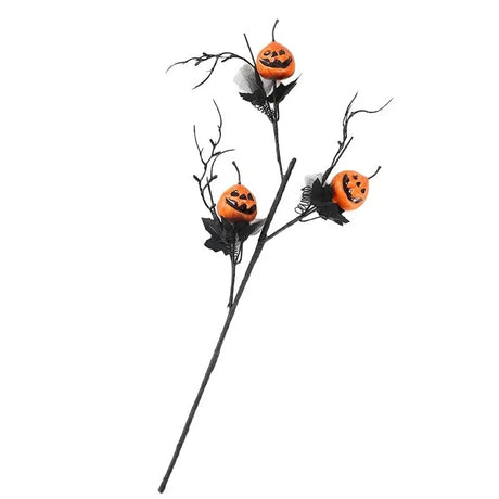 Three-Pronged Pumpkin Flower Decoration with Smiley Face – Halloween Decoration for Indoor and Outdoor Use 4