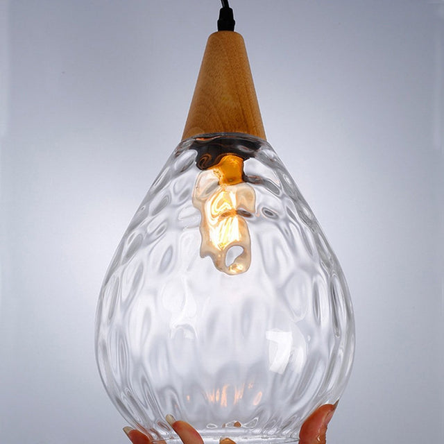 Vintage Teardrop Glass Ceiling Light for Stylish Kitchens