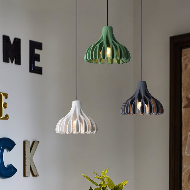 Unique Colorful Coral Resin Pendant Lamp 7