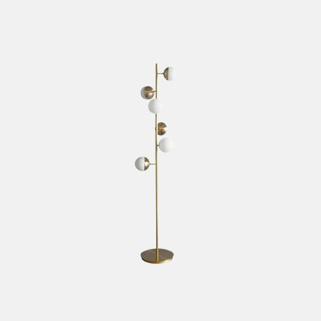 Modern Gold Floor Lamp Metal Linear Living Room-2