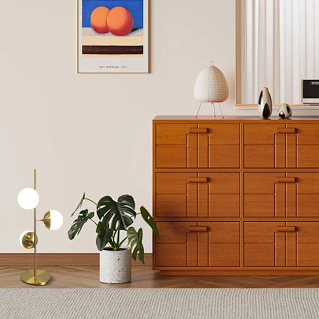 Modern Gold Floor Lamp Metal Linear Living Room-1