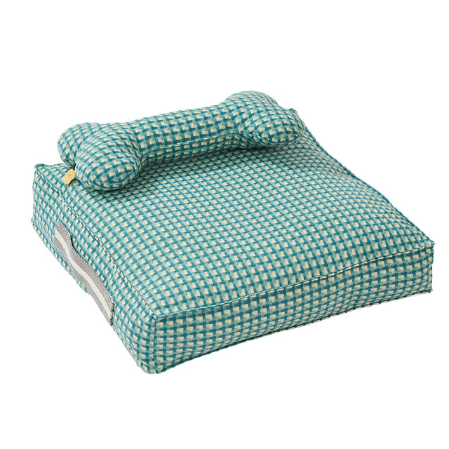 Waffle Plush Dog Bed Soft Stylish Ultra Cozy Fabric