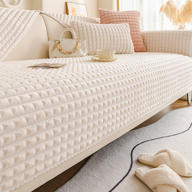 Warm Flannel Pet Friendly Sofa Protector Couch Cover - Non-Slip