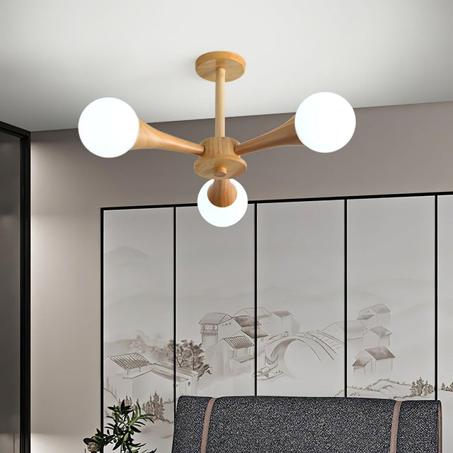 Elegant Wooden Ceiling Light – Warm, Modern and Energy-Efficient