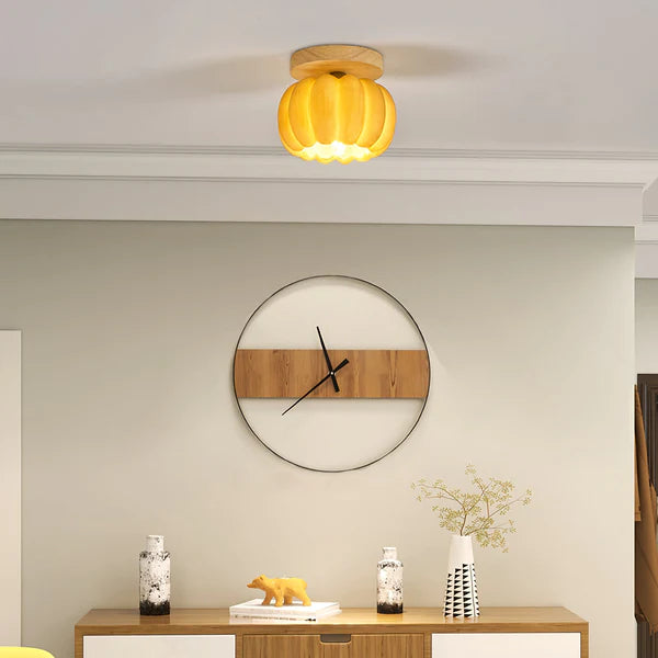 Yellow Pumpkin Ceiling Light 0