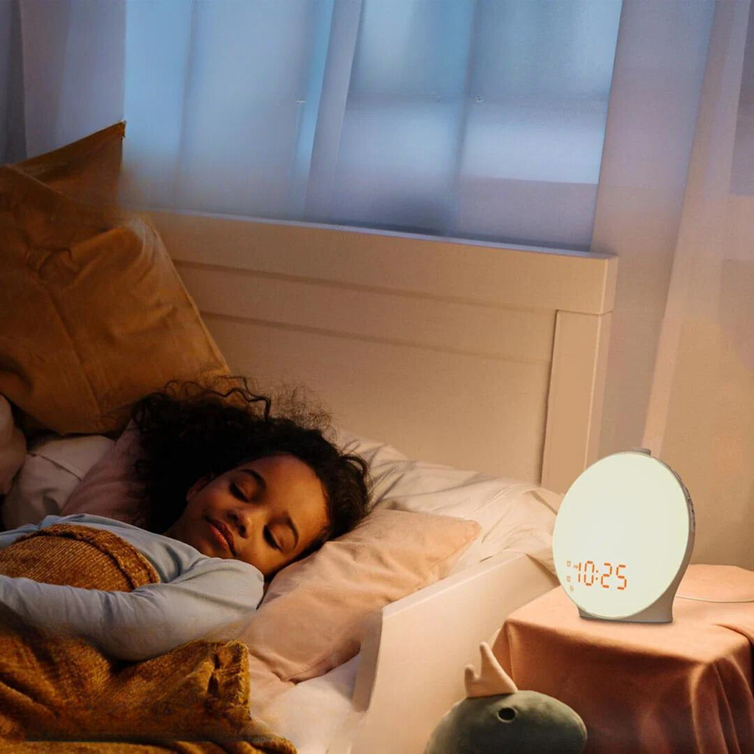 Luxury Alarm Clock Lamp with Sunrise Simulation and Soothing Mood Lighting