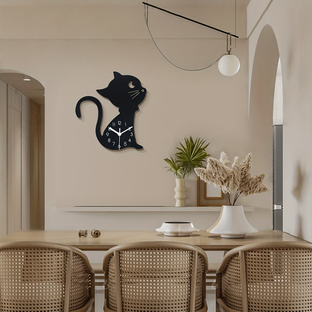 PurrfectTime Cat Wall Clock - Stylish Modern Home Decor