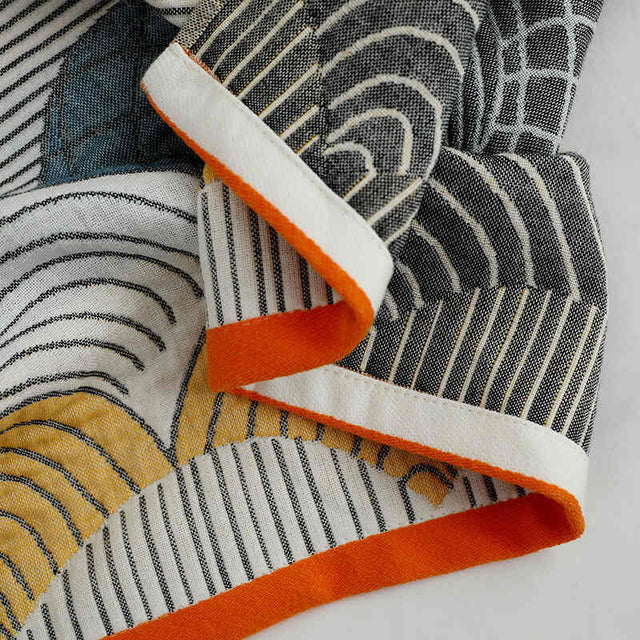 Ownkoti Shell Print Jacquard Cotton Bath Towel-5