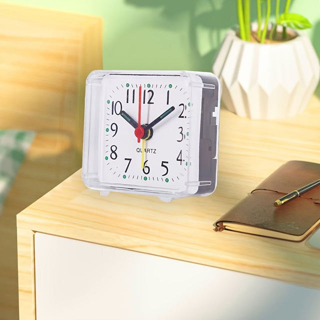 Simple White Square Alarm Clock