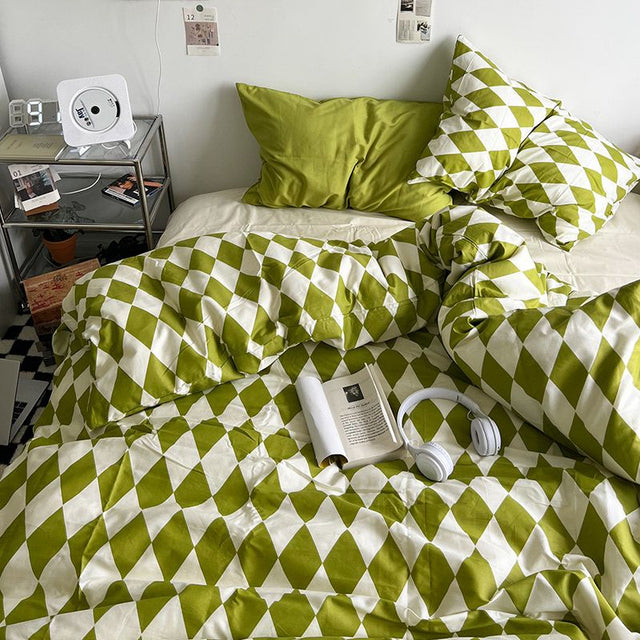 Abstract Chequerboard Single Bedding Set