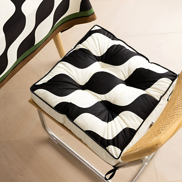 Abstract Design Printed Seat Cushion in Soft Cotton 43cm